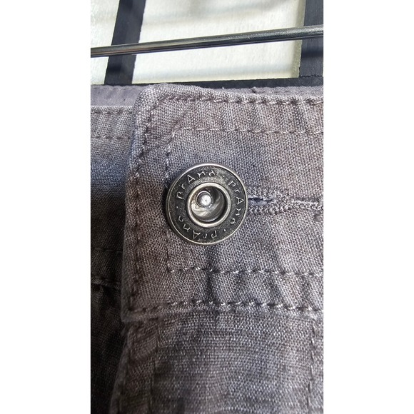 PRANA Grey Hemp Blend Performance Shorts Men's 38 Outdoor Travel Stretch - Picture 4 of 8